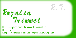 rozalia trimmel business card